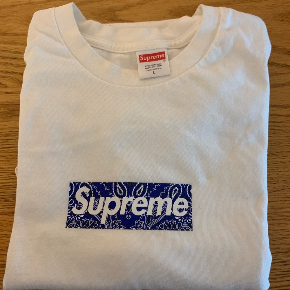 FW19 SUPREME BANDANA BOX LOGO TEE